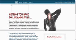 Desktop Screenshot of dynamicspinesport.com